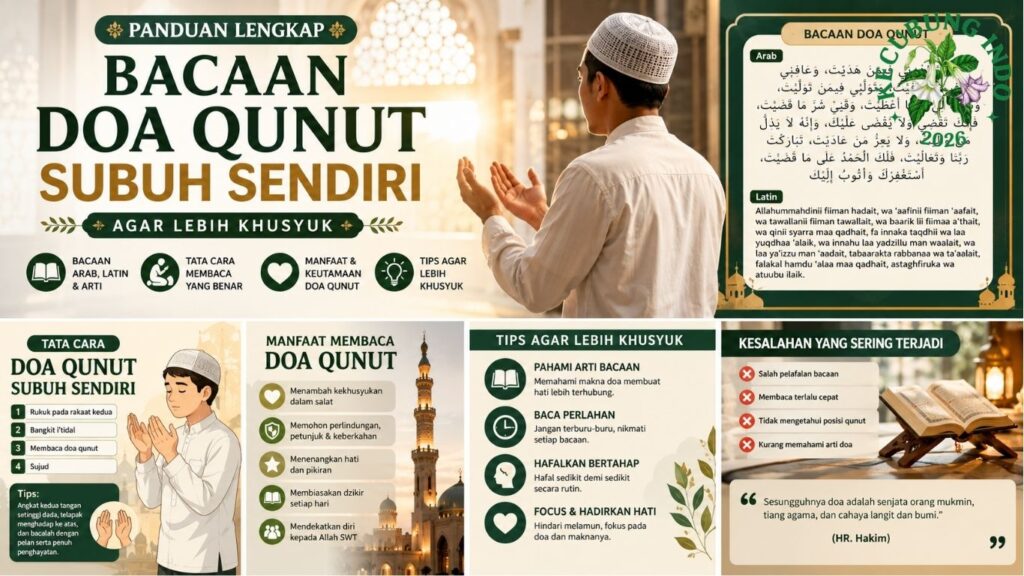 doa qunut subuh sendiri