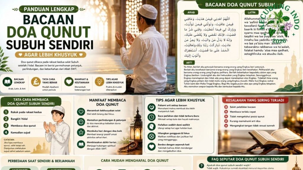 doa qunut subuh sendiri