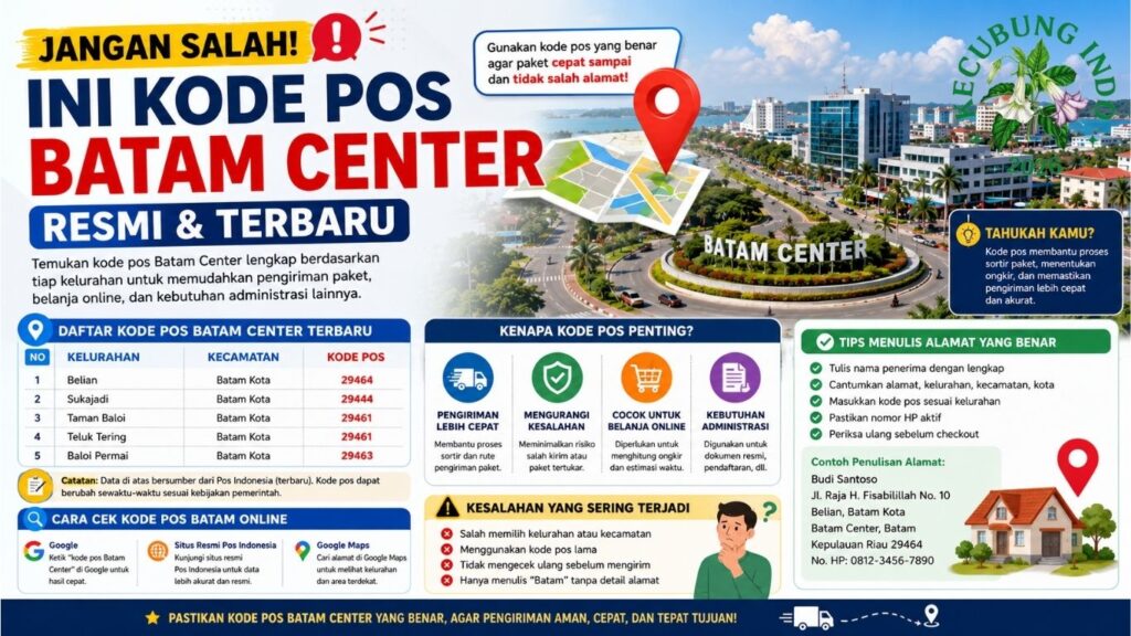 kode pos batam center