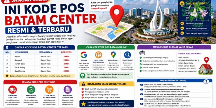 kode pos batam center